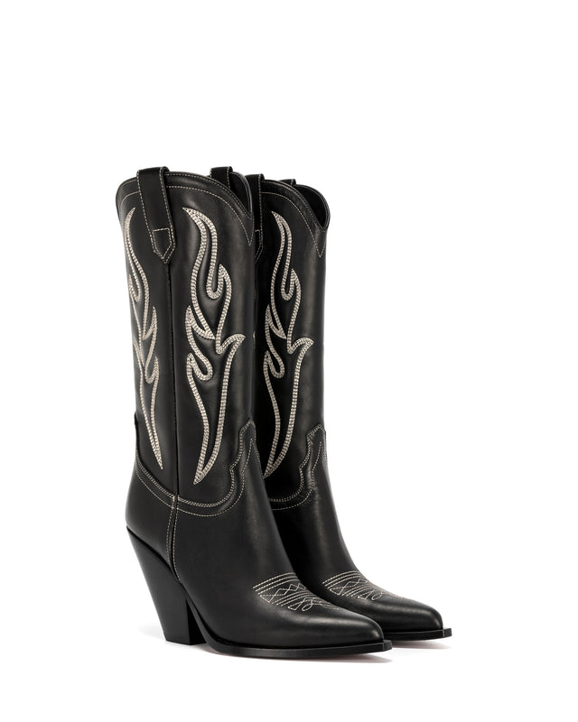 SANTA-FE-90-Women_s-Cowboy-Boots-in-Black-Calfskin-Off-White-Embroidery_01_Side